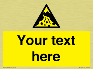 Custom Warning: Debris flow zone